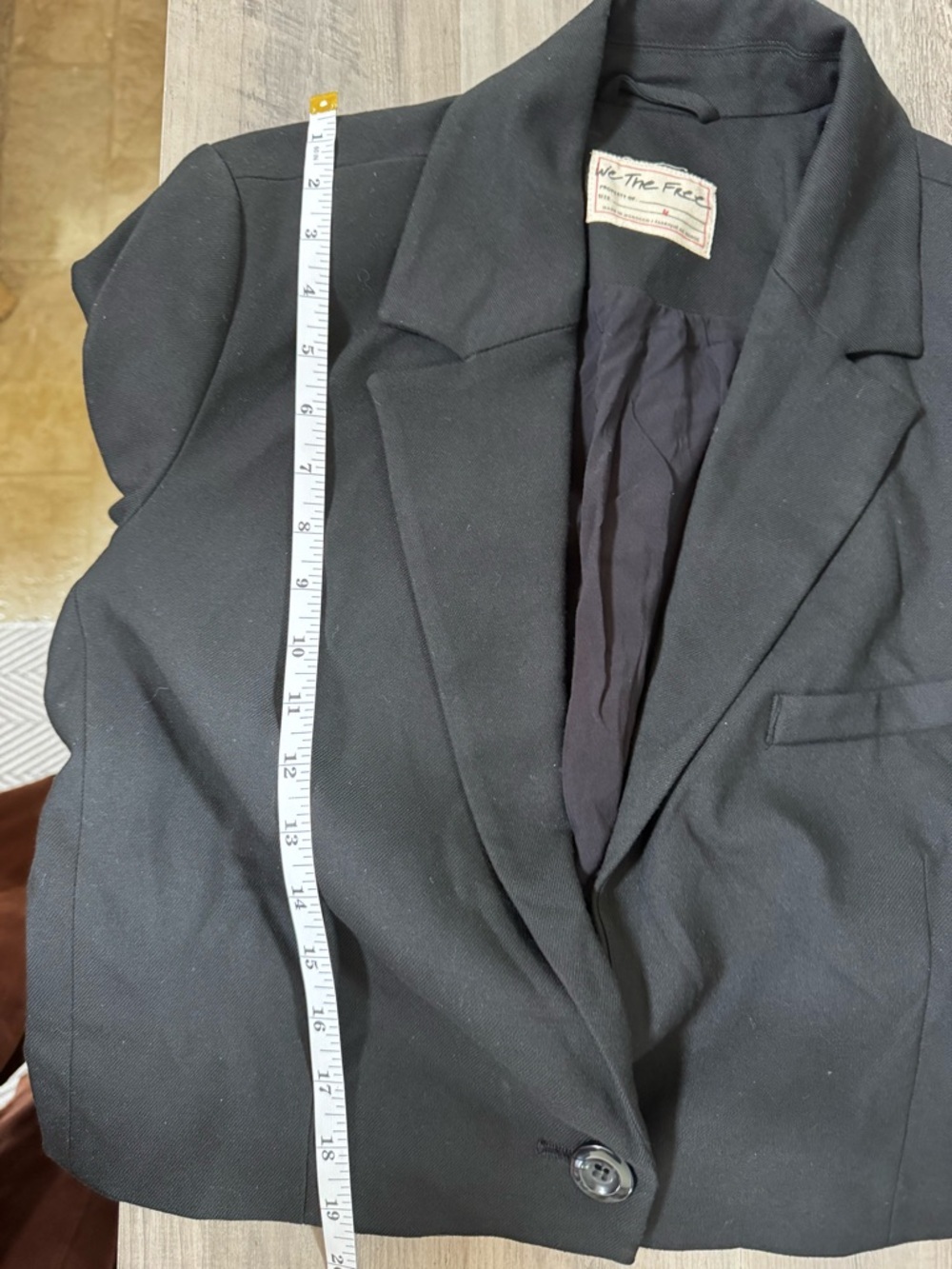 We The Free Cropped Black Blazer Jacket - Picture 9 of 10